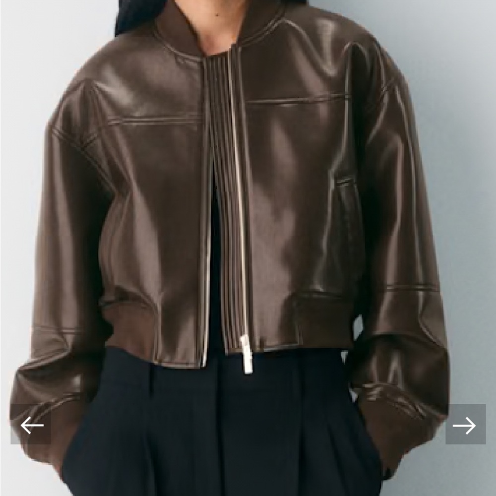 Babaton Dark Brown Leather Jacket - NWT - Still in stores!